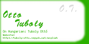 otto tuboly business card